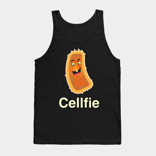 Funny Cellfie Medical Laboratory Scientist Tech Tank Top by DanielLiamGill